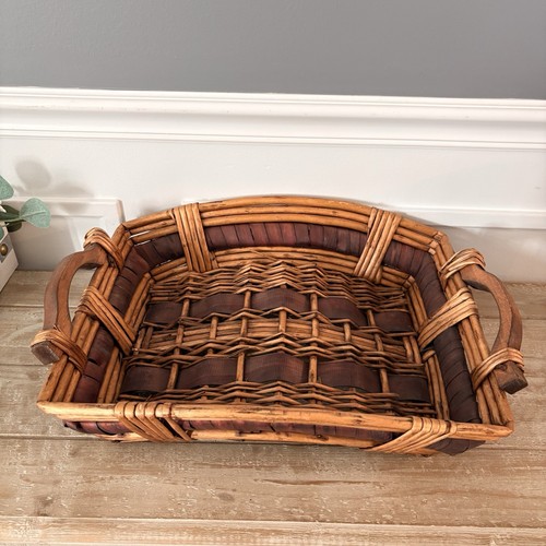 Vintage woven rattan wicker - woven,