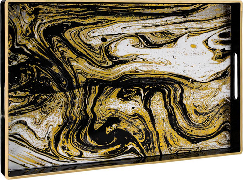 Black decorative tray handles - decorative,