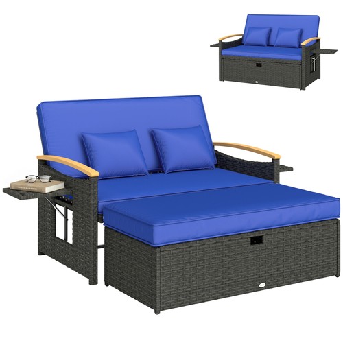 Outsunny double garden - double, rattan