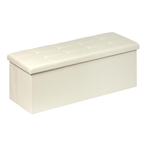 Folding storage ottoman - ottoman, bench