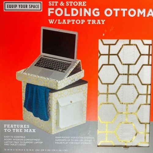 Ottoman sit and store folding - ottoman,
