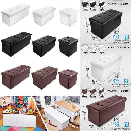 Faux leather folding storage - folding,