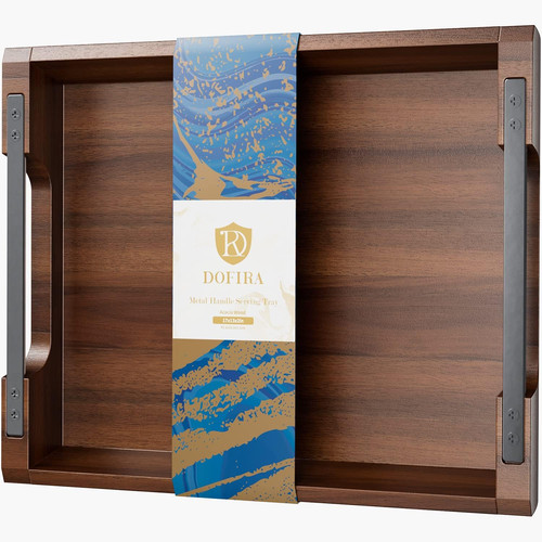 Acacia wood serving tray with - serving,