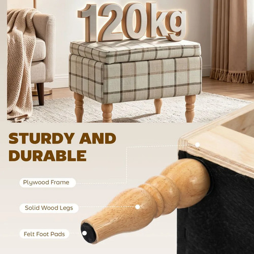 Storage footstool ottoman flip - footstool,