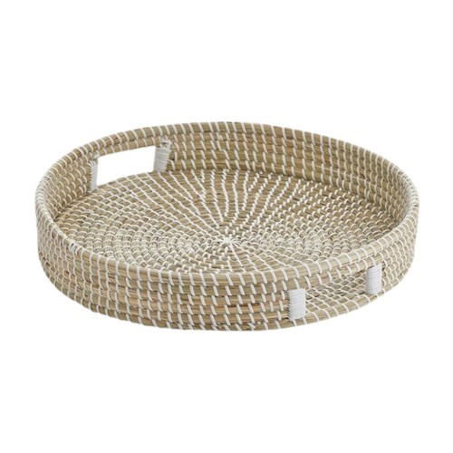Woven serving tray seagrass - tray,
