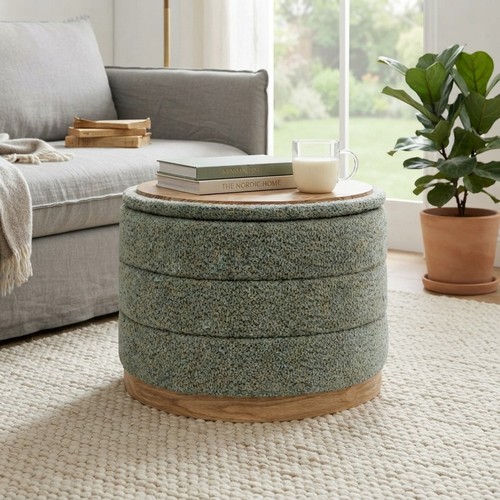 Elegant round chenille storage - chenille,