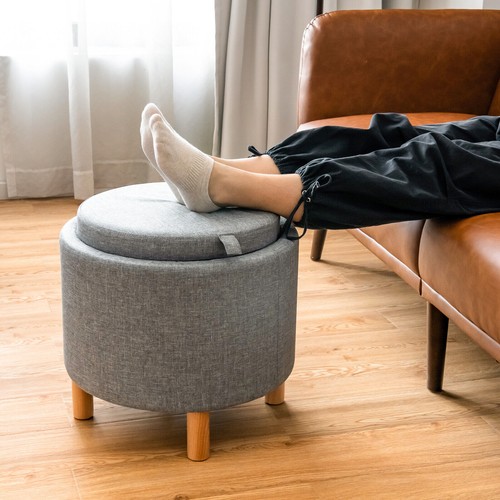 Fabric storing footrest - footrest, w/