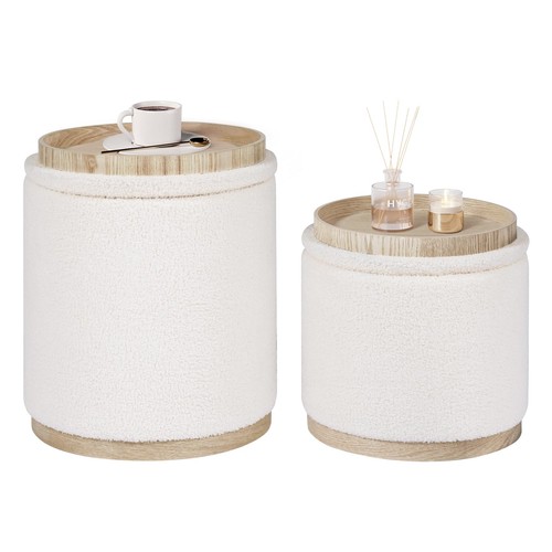 Set round ottoman with - 2,
