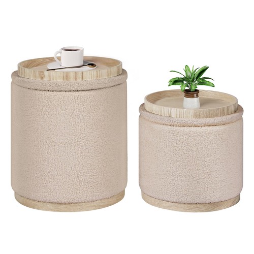Set round ottoman - set,