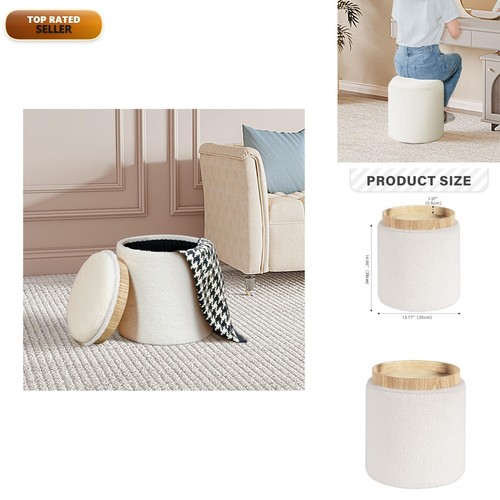 Pinplus round storage ottoman - pinplus,