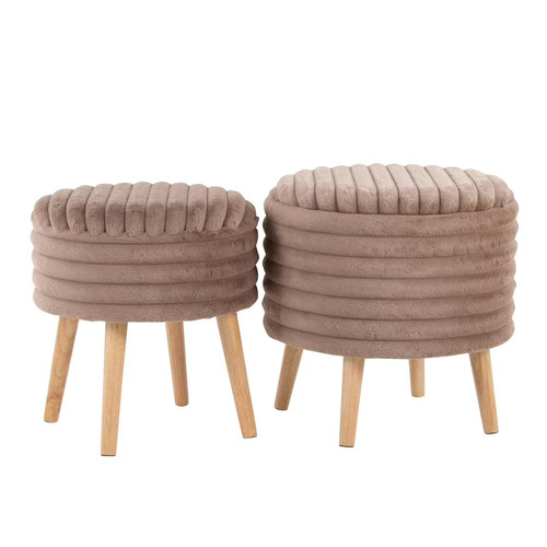 Tray plush storage ottoman set - storage,
