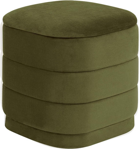 Velvet storage ottoman - 15",