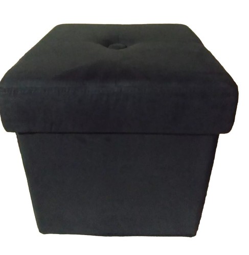 Faux suede tufted collapsible - suede,