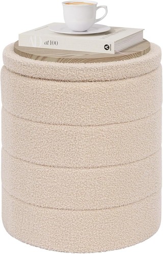 Round storage ottoman foot - storage,