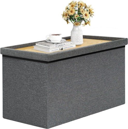 Storage ottoman with - ottoman, tray